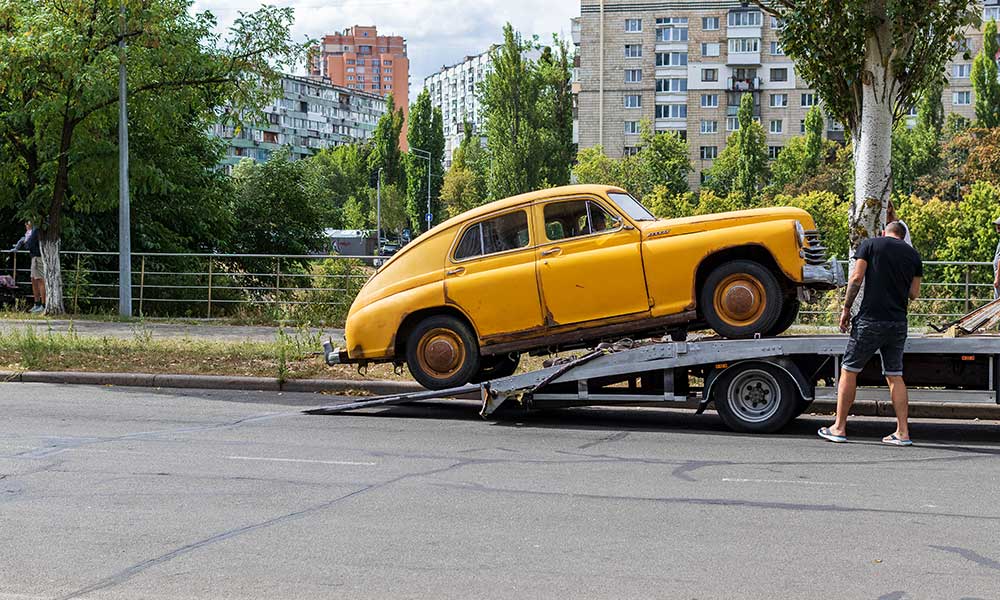 Yellow Junk Car